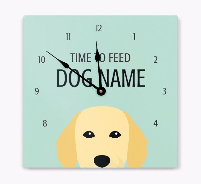 Time To Feed: Personalized {breedFullName} Wall Clock